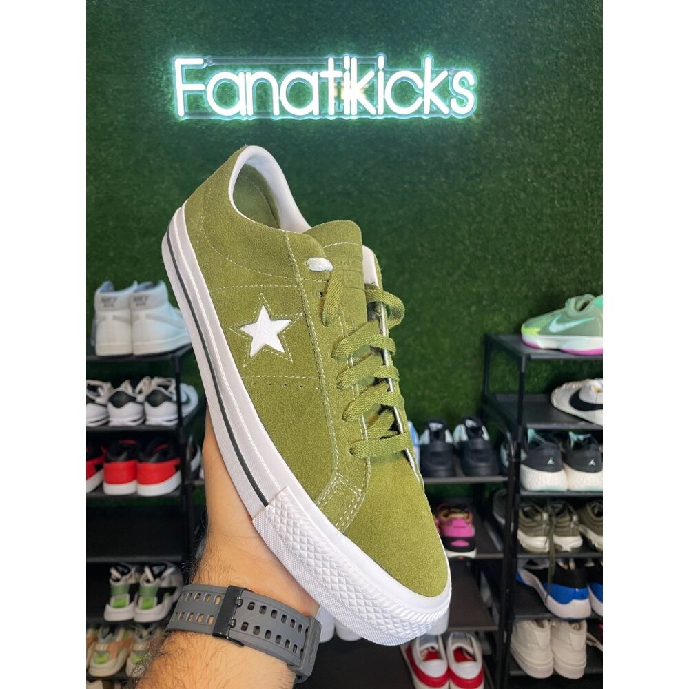 Converse One Star Pro OX Mens Size 12 Shoes Green White Casual Sneakers A04599C